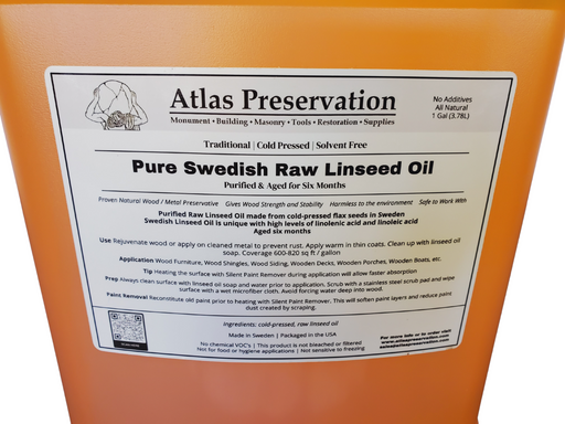 Pure Swedish Raw Linseed Oil-Endurance Restoration Products-Atlas Preservation